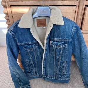 Denim Sherpa-Lined Levi Jacket
